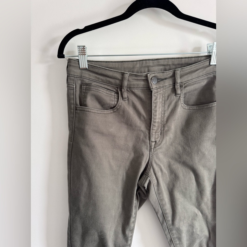 Muji Cropped Jeans in Green-Grey | Size 25 | 10” Rise - Picture 4 of 7